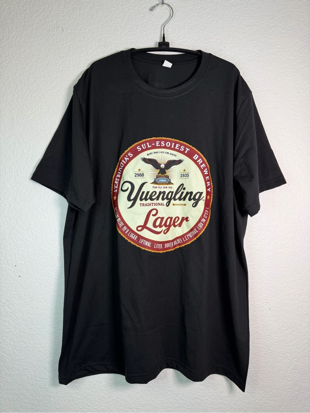Yuengling Lager Black Graphic Tee - Men's Shirt, size 2XL